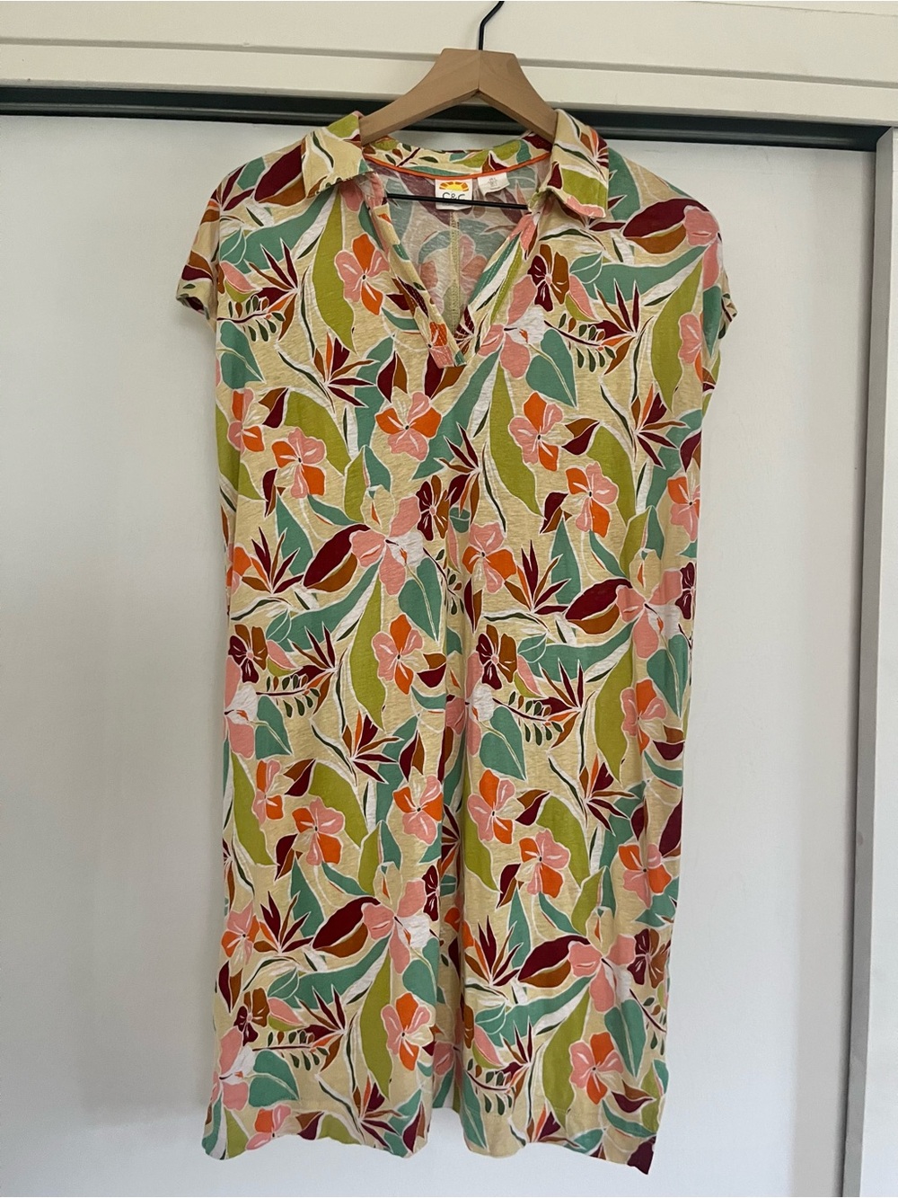 C&C California Floral Linen Blend Dress